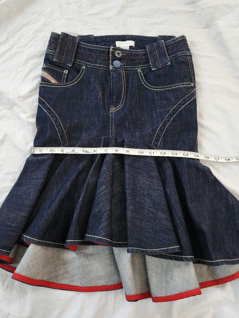 Diesel 100% Cotton Skirt, Denim Blue in Size 6 - Picture 11 of 11